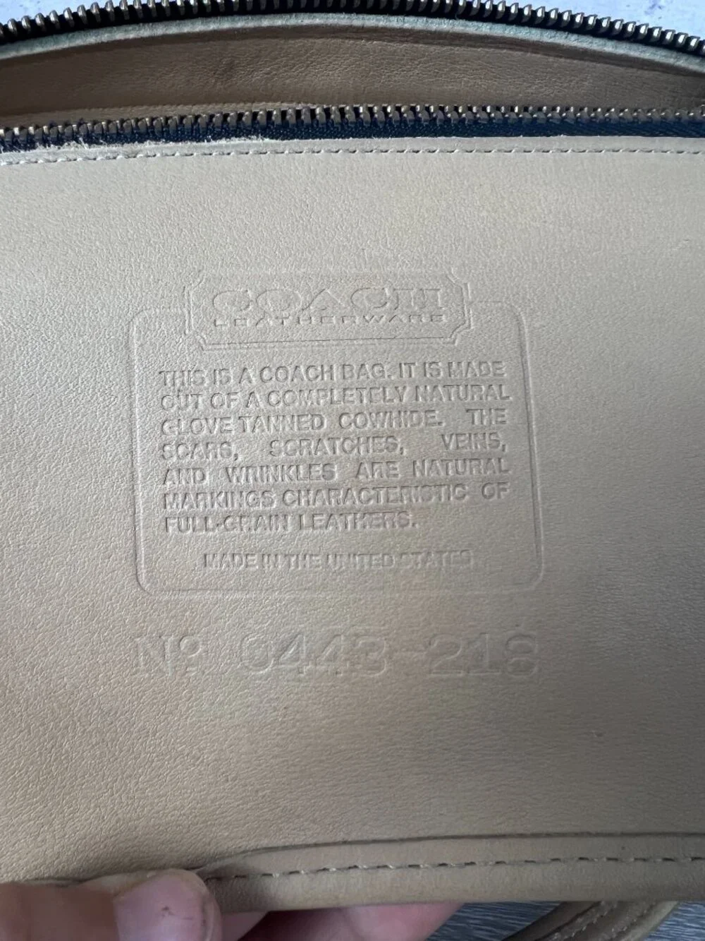 Vintage Coach 9891 Broadway Satchel Stone